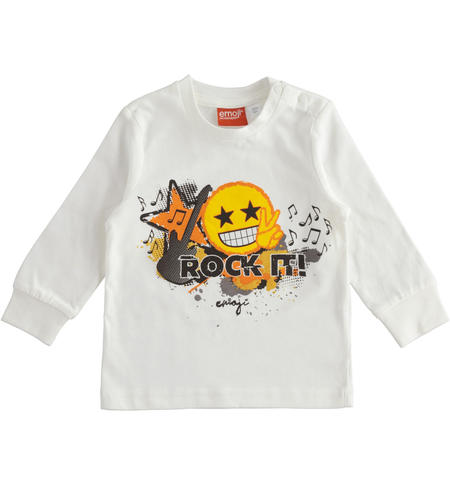 Maglietta bambino capsule Emoji da 9 mesi a 8 anni iDO PANNA-0112