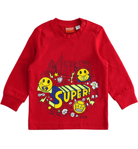 Emoji capsule boy t-shirt for boys from 9 months to 8 years iDO ROSSO-2253