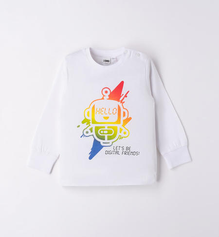 Boy's coloured T-shirt WHITE