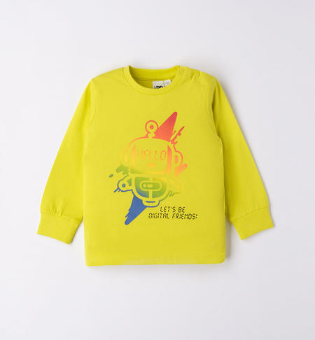 iDO coloured T-shirt for boys from 9 months to 8 years VERDE ACIDO-5234