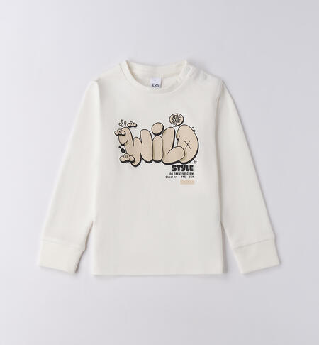 Maglietta bambino con scritta PANNA