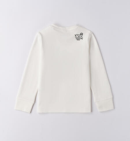 Maglietta bambino con scritta PANNA-0112