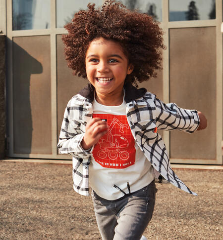 Boys' T-shirt with print CREAM