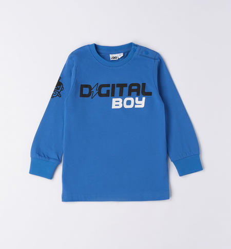 iDO T-shirt with robot print for boys from 9 months to 8 years ROYAL CHIARO-3734