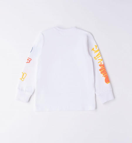 iDO T-shirt with pocket for boys from 9 months to 8 years BIANCO-0113