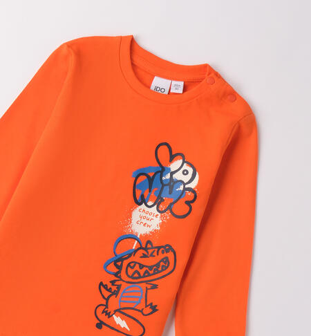 Maglietta bambino cotone ARANCIO-1855