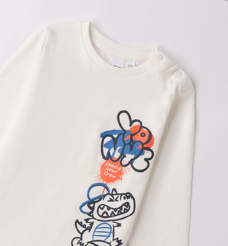 Maglietta bambino cotone PANNA-0112