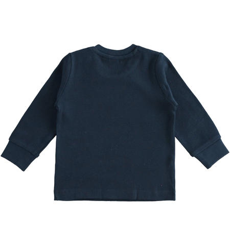 Crewneck boy T-shirt from 9 months to 8 years iDO NAVY-3885