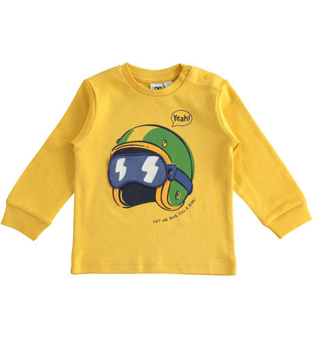 Cotton t-shirt for boys from 9 month to 8 years iDO GIALLO-1614