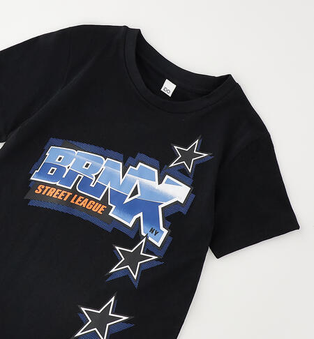 Maglietta bambino in cotone NERO-0658