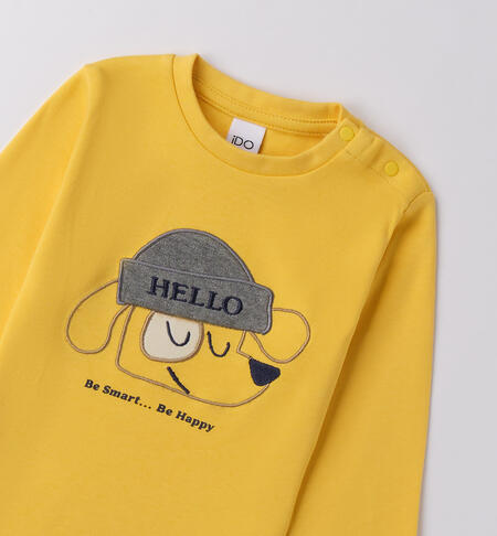 Maglietta bambino manica luga GIALLO-1441