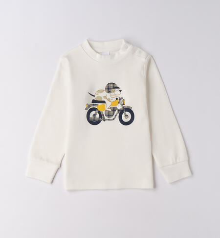 Maglietta bambino maniche lunghe PANNA