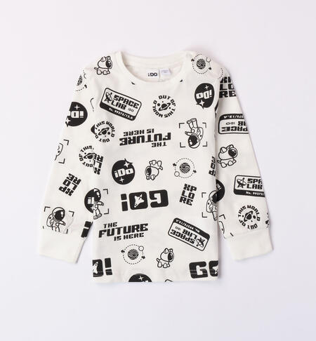 iDO black and white T-shirt for boys aged 9 months to 8 years PANNA-NERO-6WH6