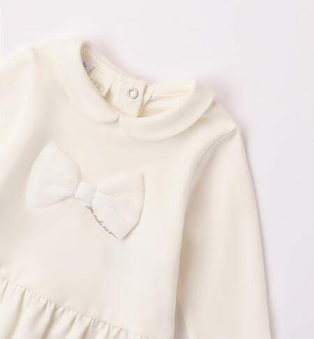 iDO bow motif T-shirt for girls from 1 to 24 months PANNA-0112
