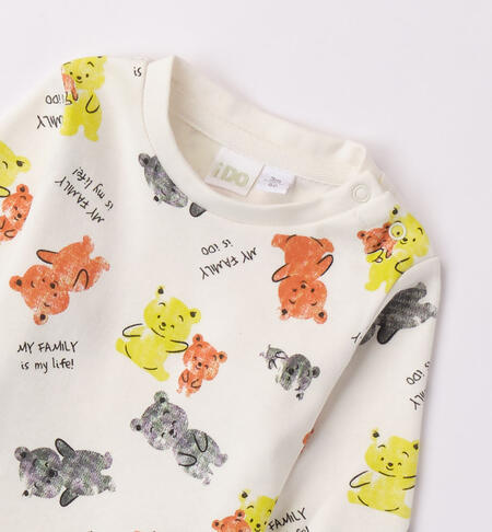 iDO teddy bear T-shirt for boys from 1 to 24 months PANNA-VERDE-6WM6