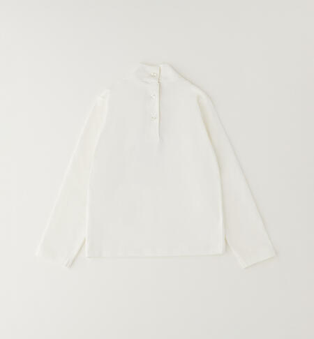Maglietta collo alto bambina PANNA-0112