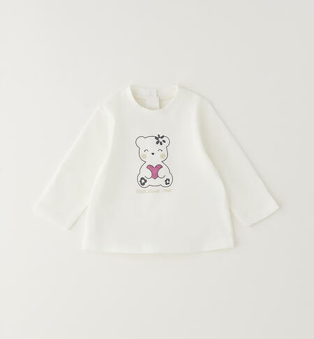 Maglietta con orsetto per neonata PANNA-0112