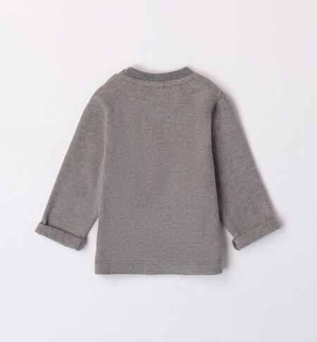 iDO T-shirt with pocket for boys from 1 months to 24 months GRIGIO MELANGE-8993