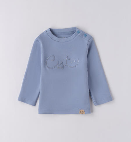 Maglietta cotone bimbo AZZURRO-3814