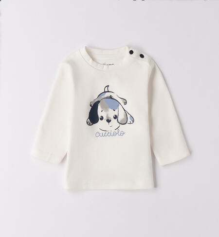 Maglietta cotone bimbo PANNA