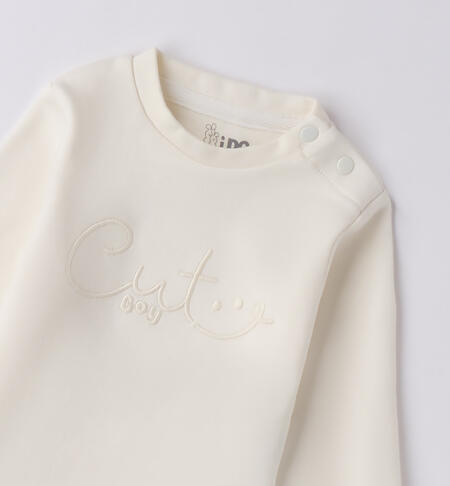 Maglietta cotone bimbo PANNA-0112