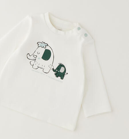 Maglietta cotone bimbo PANNA-0112