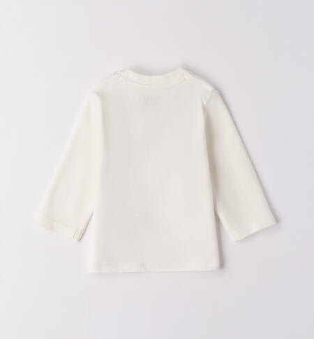 Maglietta cotone bimbo PANNA-0112