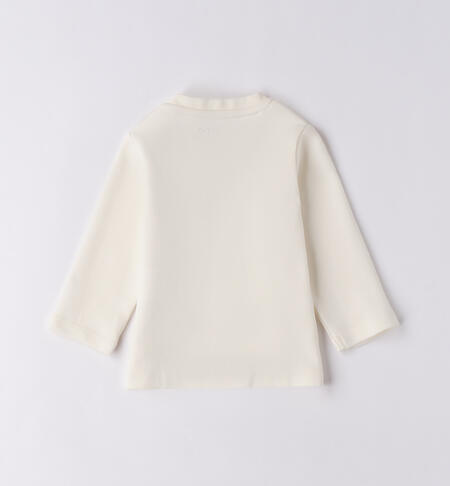 Maglietta cotone bimbo PANNA-0112