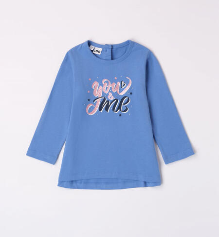 iDO glitter T-shirt for girls from 9 months to 8 years AZZURRO-3637