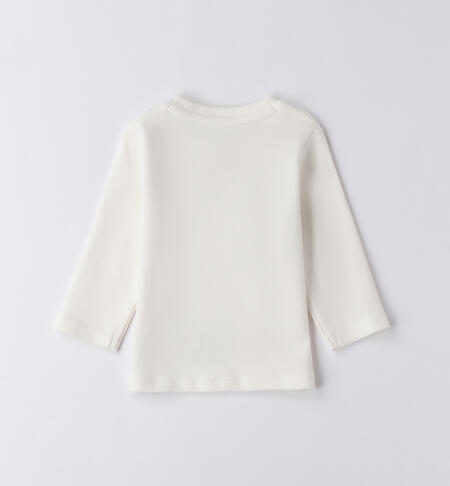 Maglietta cotone per neonato PANNA-0112