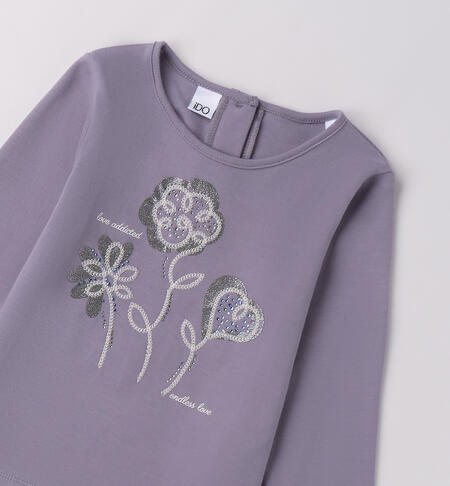 Maglietta da bambina iDO GRIGIO-3518