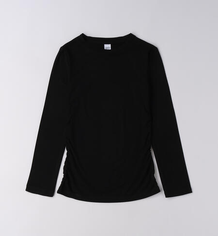 Maglietta da ragazza  NERO-0658