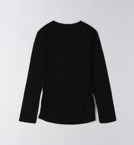 Maglietta da ragazza  NERO-0658
