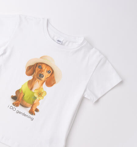 Maglietta da ragazza iDO BIANCO-0113