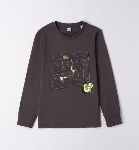 Maglietta da ragazzo  GRIGIO SCURO-0566