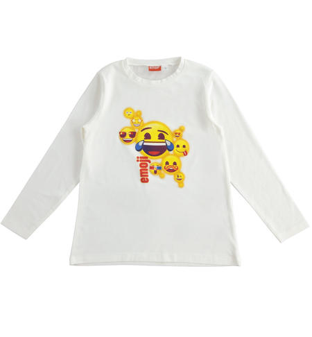 Maglietta Emoji ragazza - da 8 a 16 anni iDO PANNA-0112