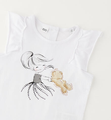 Maglietta estiva bambina BIANCO-0113