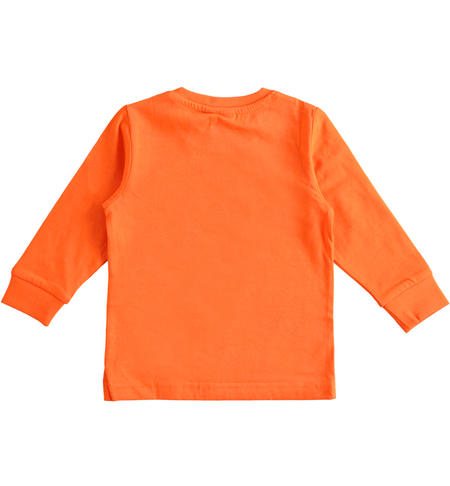 100% cotton baseball-themed crewneck T-shirt for boy 6 months to 7 years iDO ARANCIO-1855