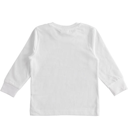 100% cotton baseball-themed crewneck T-shirt for boy 6 months to 7 years iDO BIANCO-0113