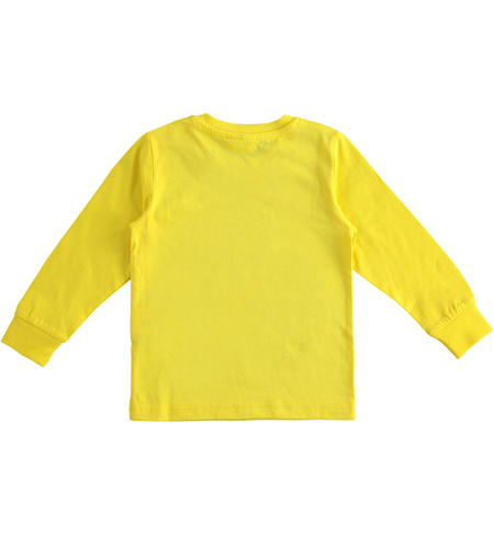 100% cotton baseball-themed crewneck T-shirt for boy 6 months to 7 years iDO GIALLO-1444