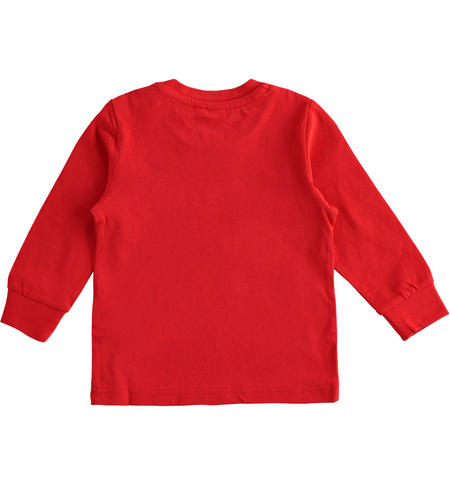 100% cotton baseball-themed crewneck T-shirt for boy 6 months to 7 years iDO ROSSO-2256