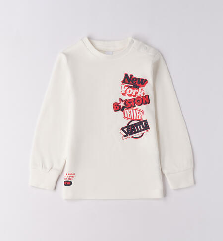 Children's crew neck T-shirt  CREAM