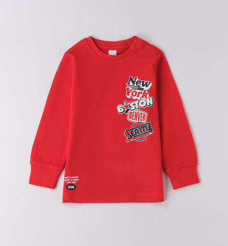 Maglietta girocollo bambino  ROSSO-2236
