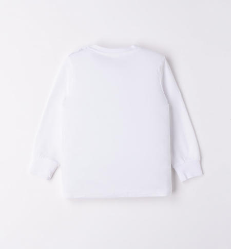 iDO crewneck T-shirt for boys from 9 months to 8 years BIANCO-0113