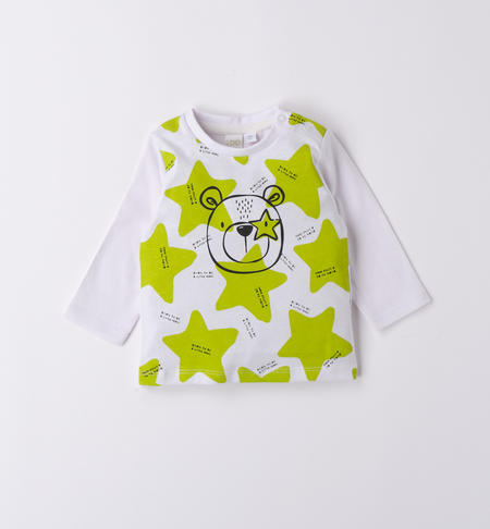 Maglietta girocollo neonato con stelle da 1 a 24 mesi iDO BIANCO-0113