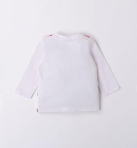 Maglietta girocollo neonato con stelle da 1 a 24 mesi iDO BIANCO-ROSSO-8025
