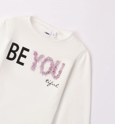 iDO crew neck T-shirt for girls from 8 to 16 years PANNA-0112