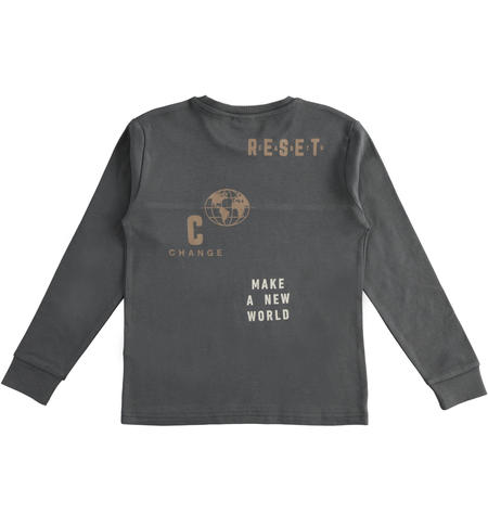 Boy crewneck t-shirt  from 8 to 16 years by iDO GRIGIO-0567