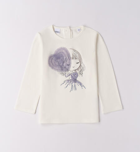 Maglietta iDO bambina PANNA