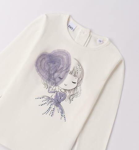 Maglietta iDO bambina PANNA-0112